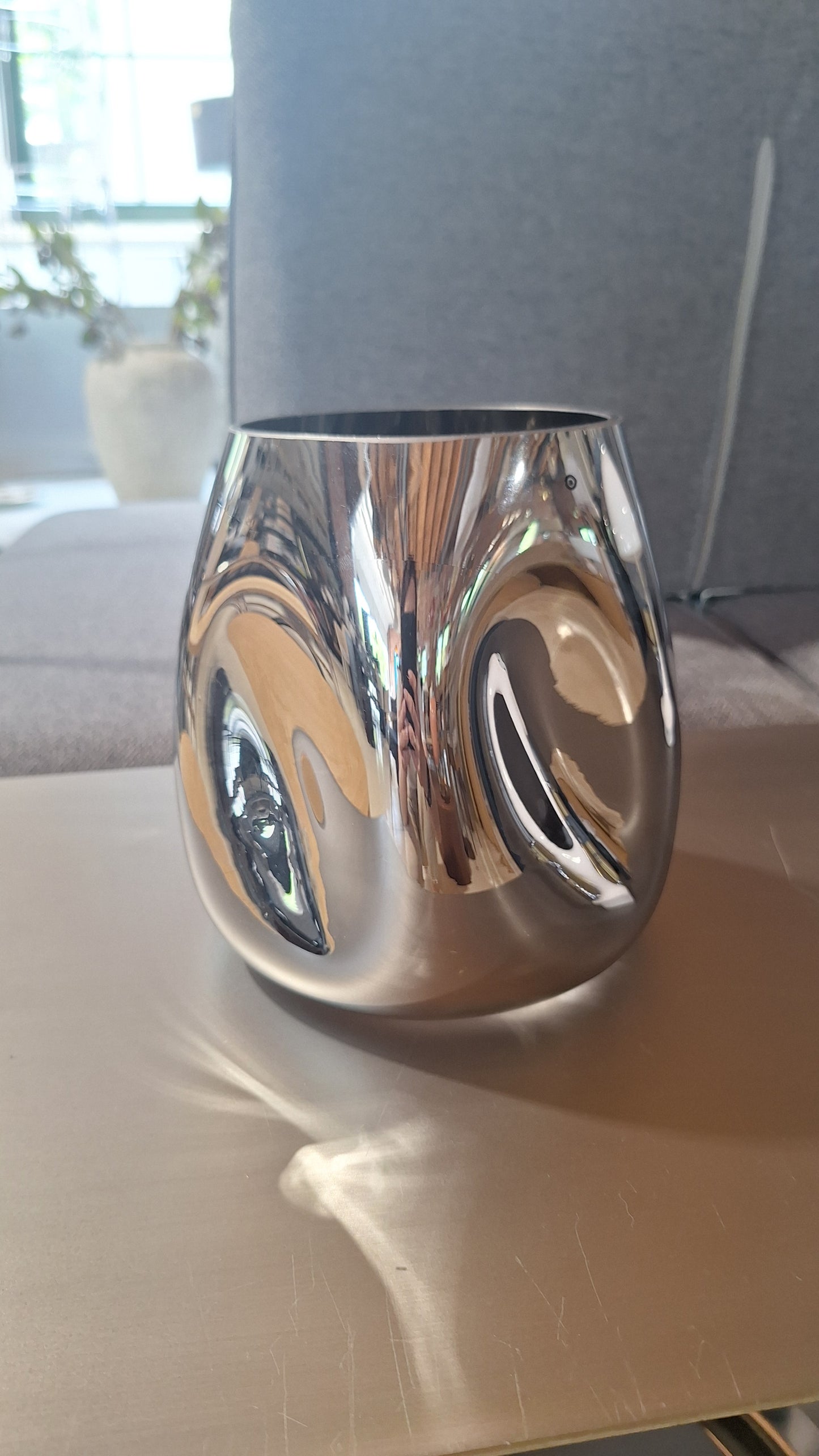 Wazon ze szkła dmuchanego Mirror, W 17 cm