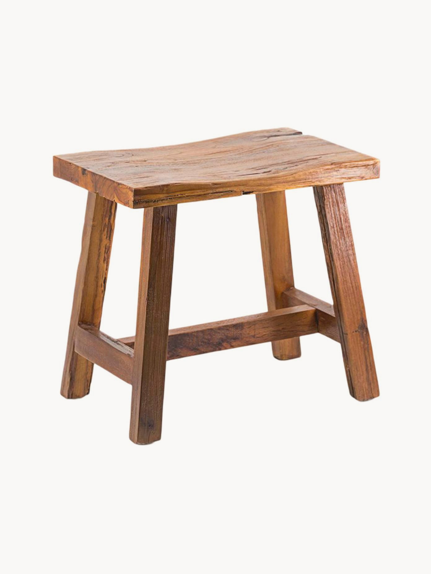 Taboret z drewna tekowego