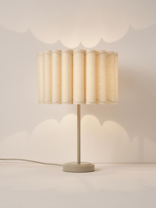 Lampa stołowa z lnu Lucina
