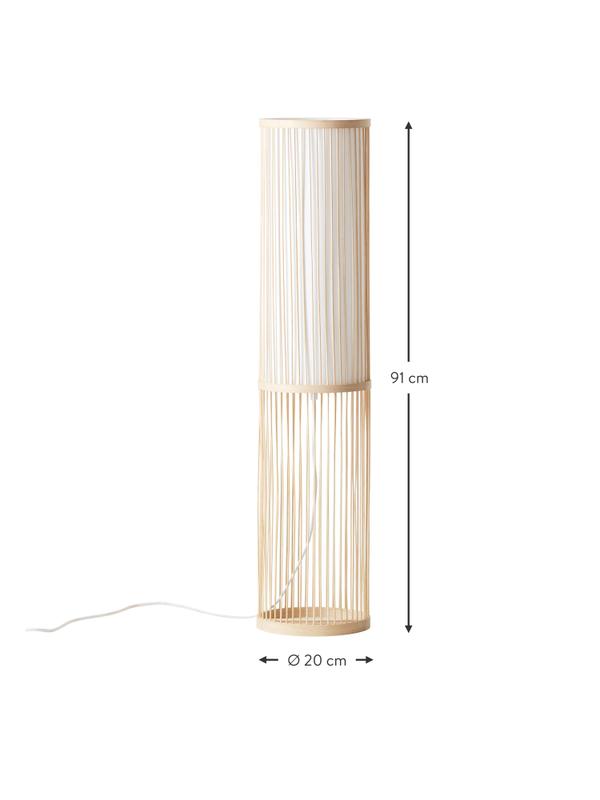 Lampa podłogowa z drewna bambusowego Nori