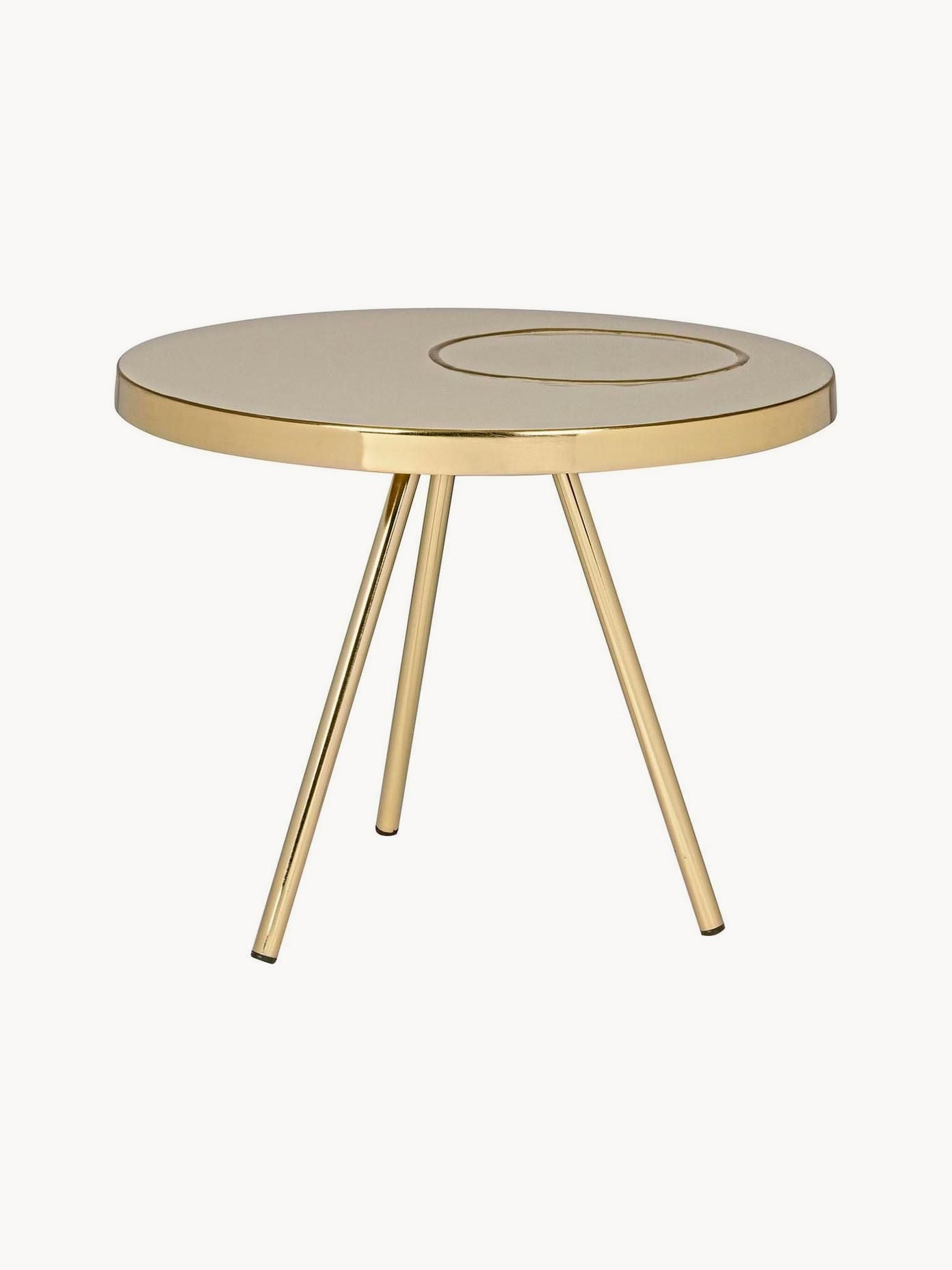 BIZZOTTO stolik kawowy KESAR beżowy / złoty