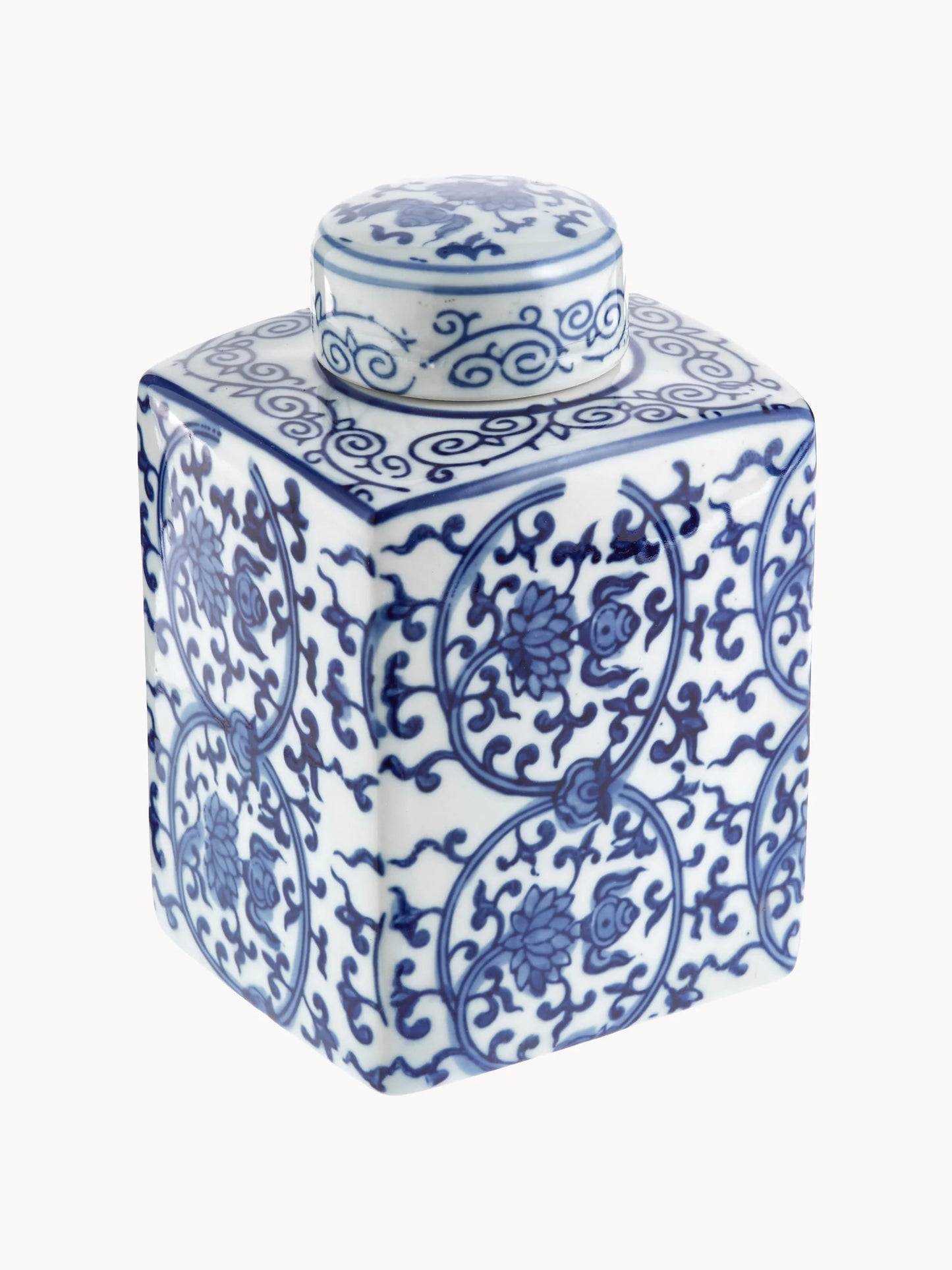 Wazon z porcelany z pokrywką Ella, W 17 cm