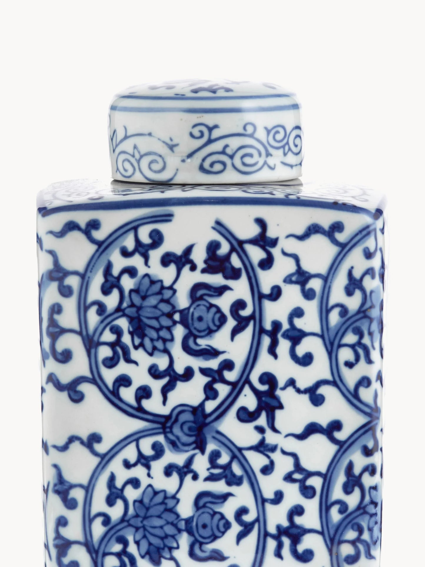 Wazon z porcelany z pokrywką Ella, W 17 cm
