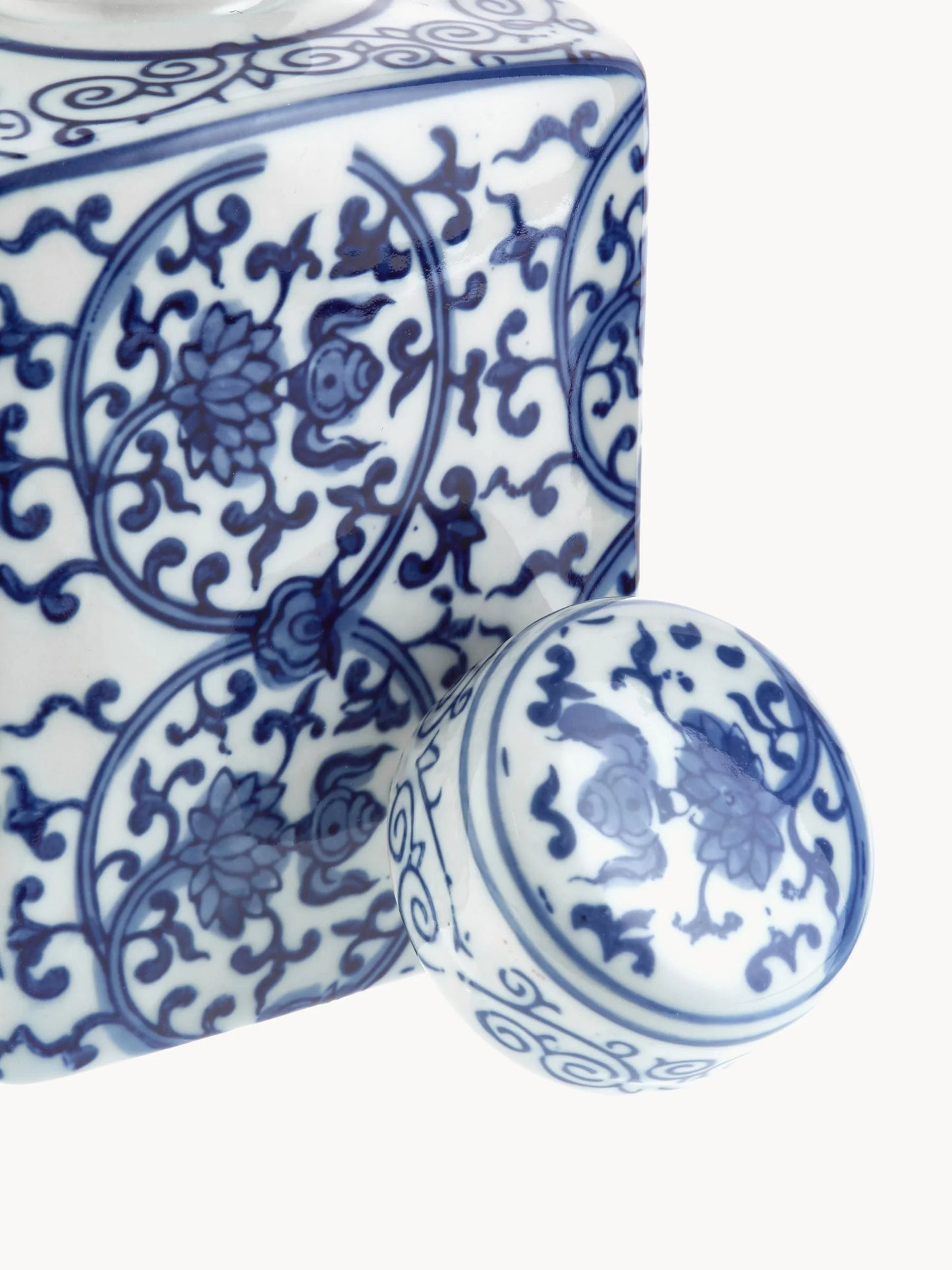 Wazon z porcelany z pokrywką Ella, W 17 cm