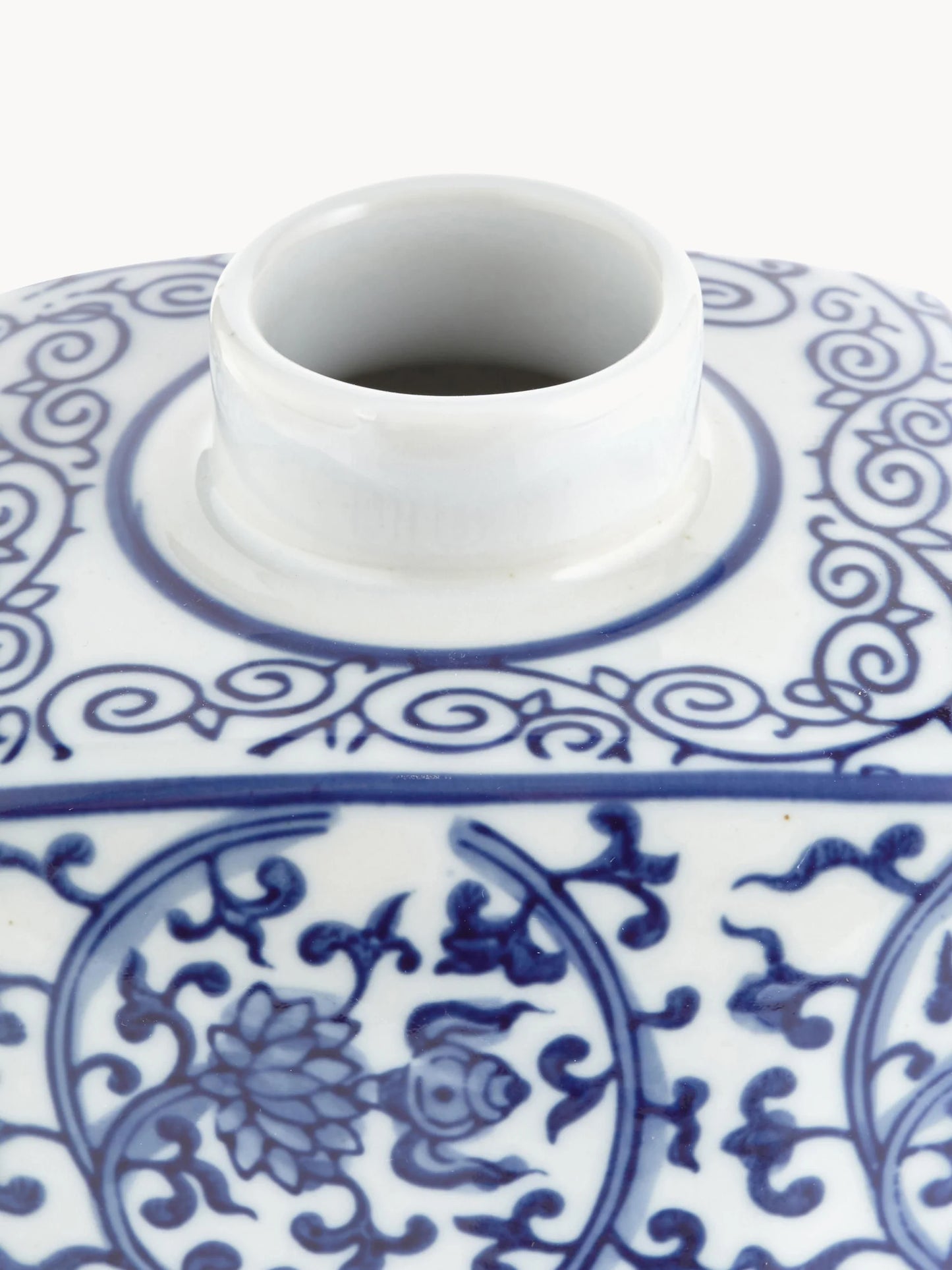 Wazon z porcelany z pokrywką Ella, W 17 cm