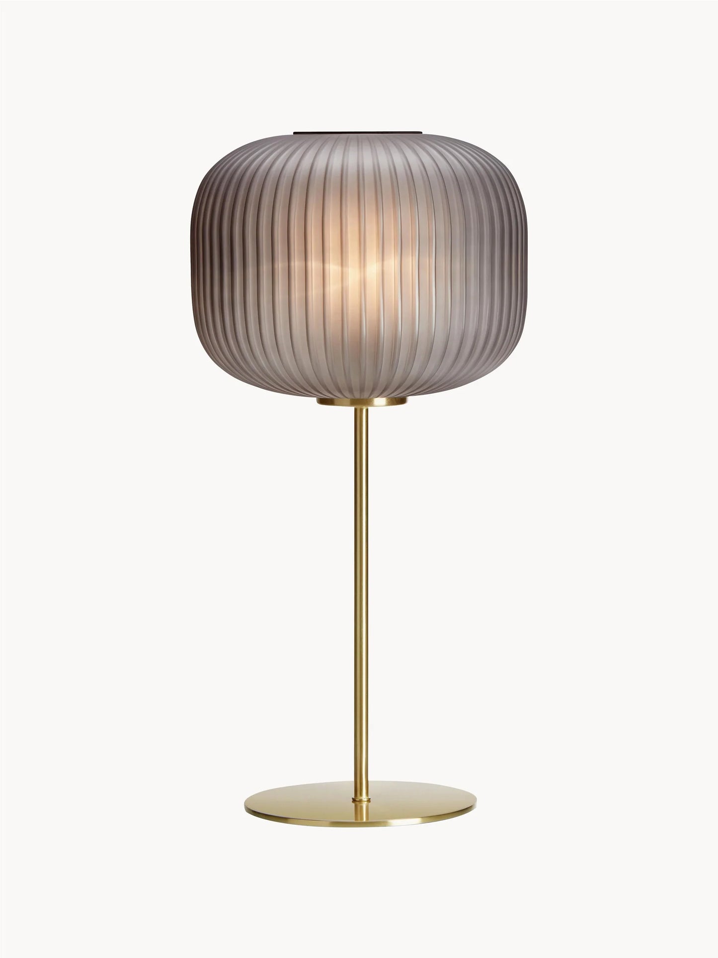 Lampa stołowa ze szklanym kloszem Sober