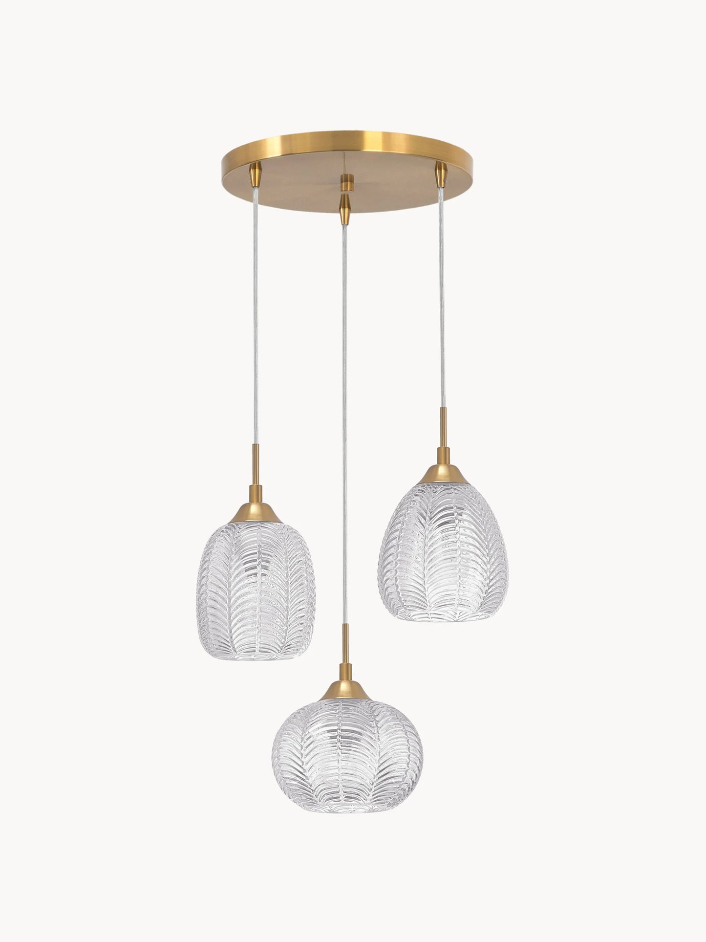 Lampa wisząca ze szkła satynowego Vario