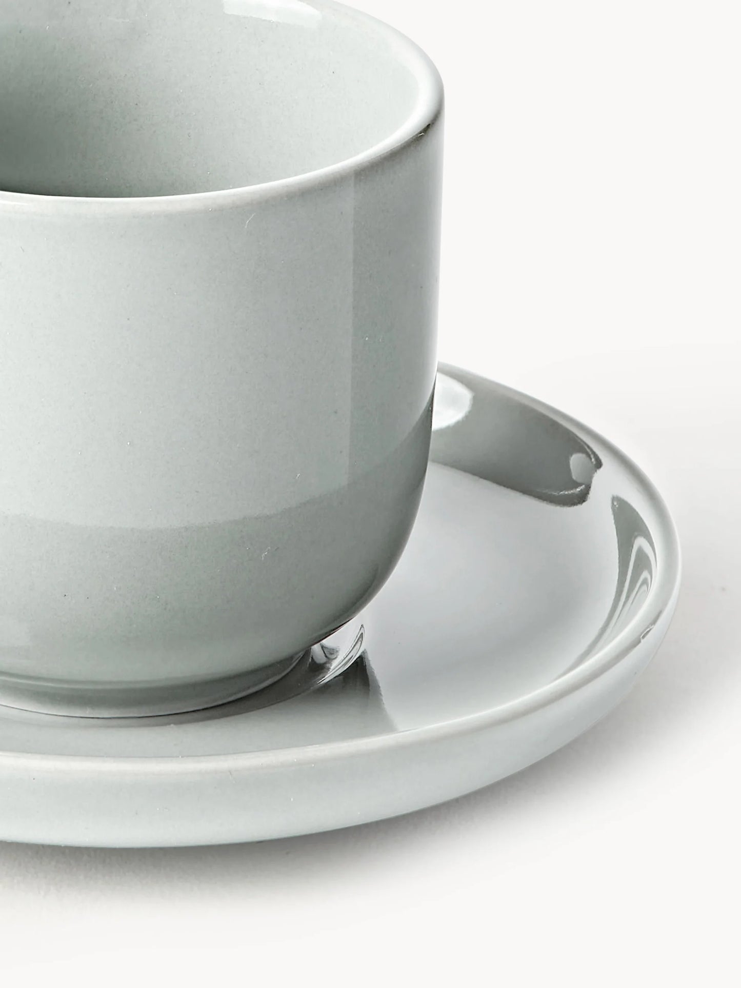 Filiżanka ze spodkiem z porcelany Nessa, 4 szt.