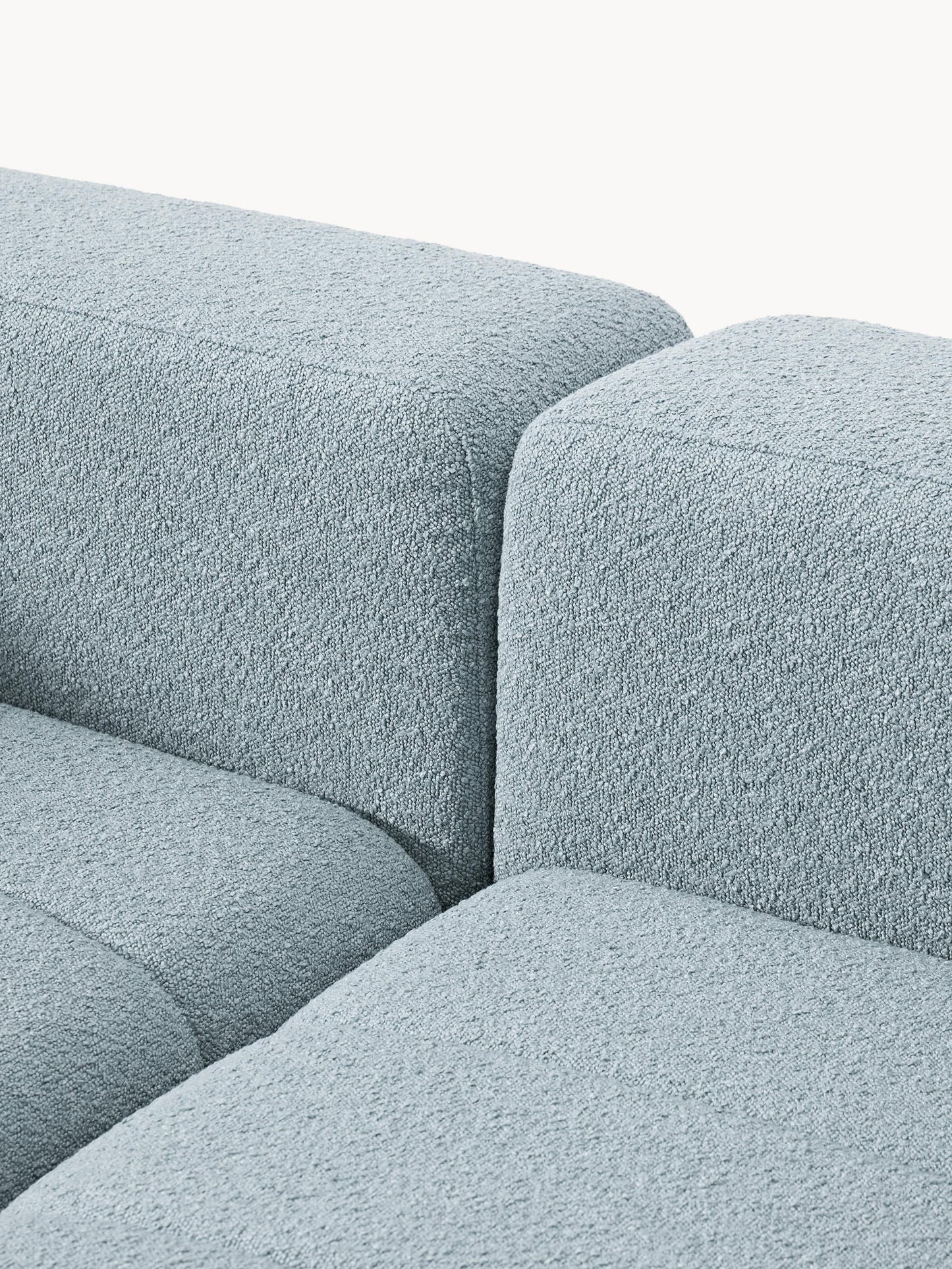 Sofa modułowa Bouclé z pufem Lena (3-osobowa)