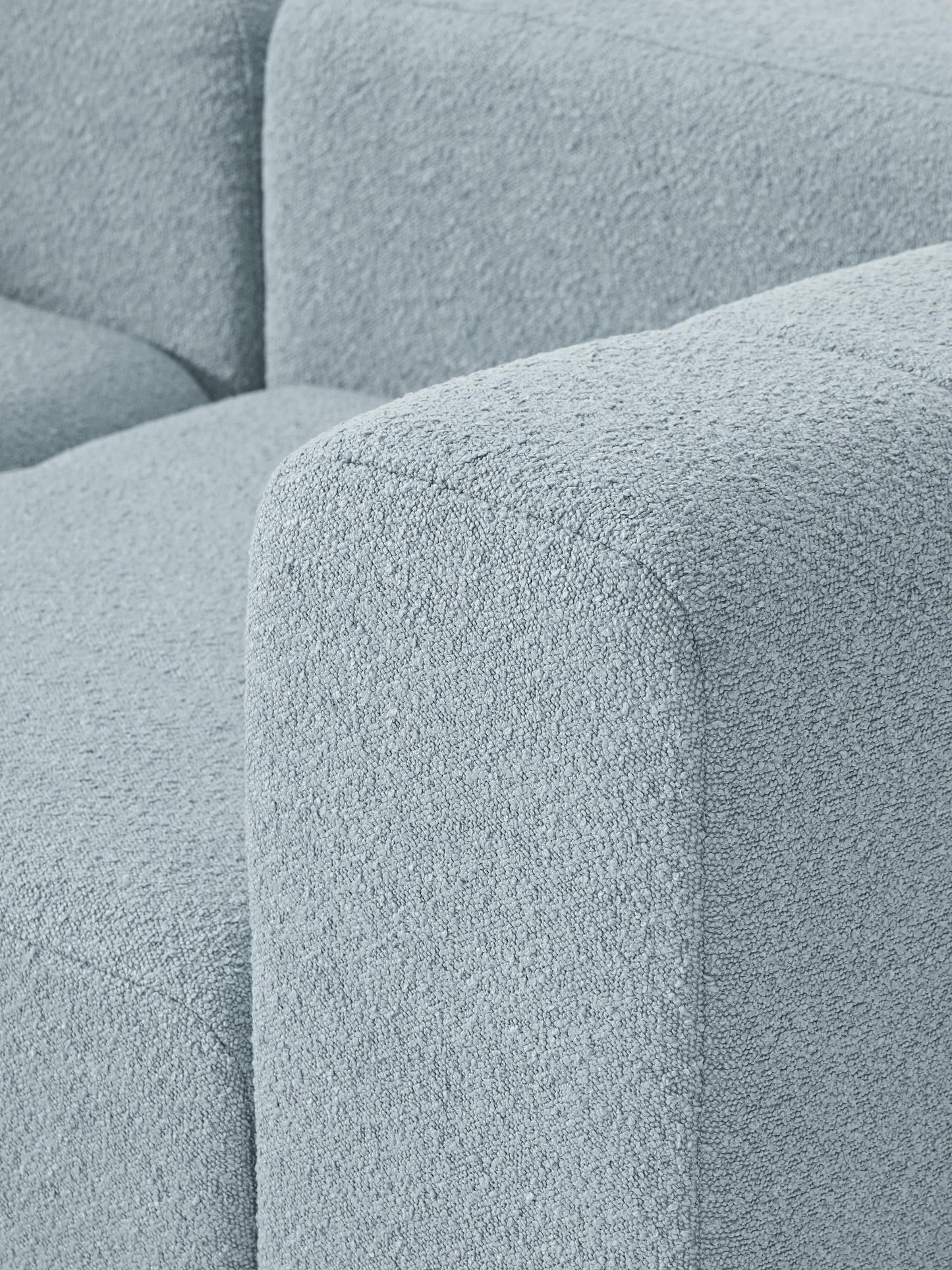 Sofa modułowa Bouclé z pufem Lena (3-osobowa)