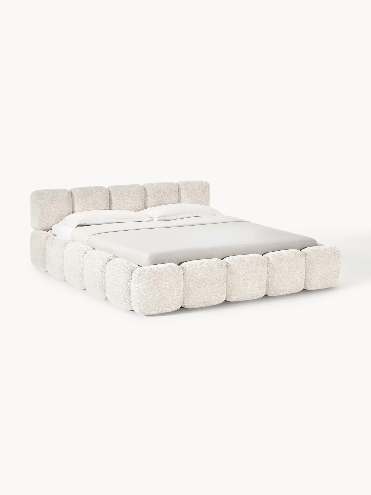 Łóżko tapicerowane Teddy-Bouclé