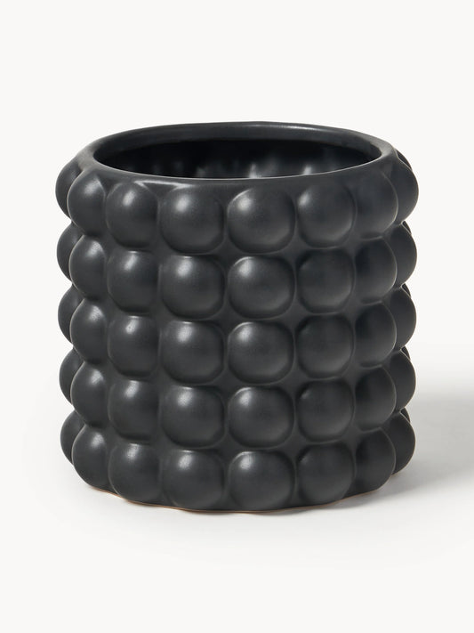 Osłonka na doniczkę z kamionki Bob, W 15 cm