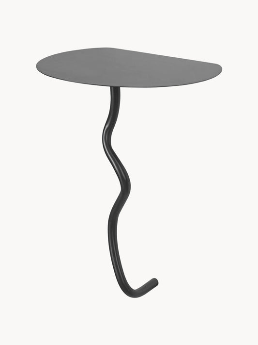 Ścienny stolik pomocniczy z mosiądzu Curvature