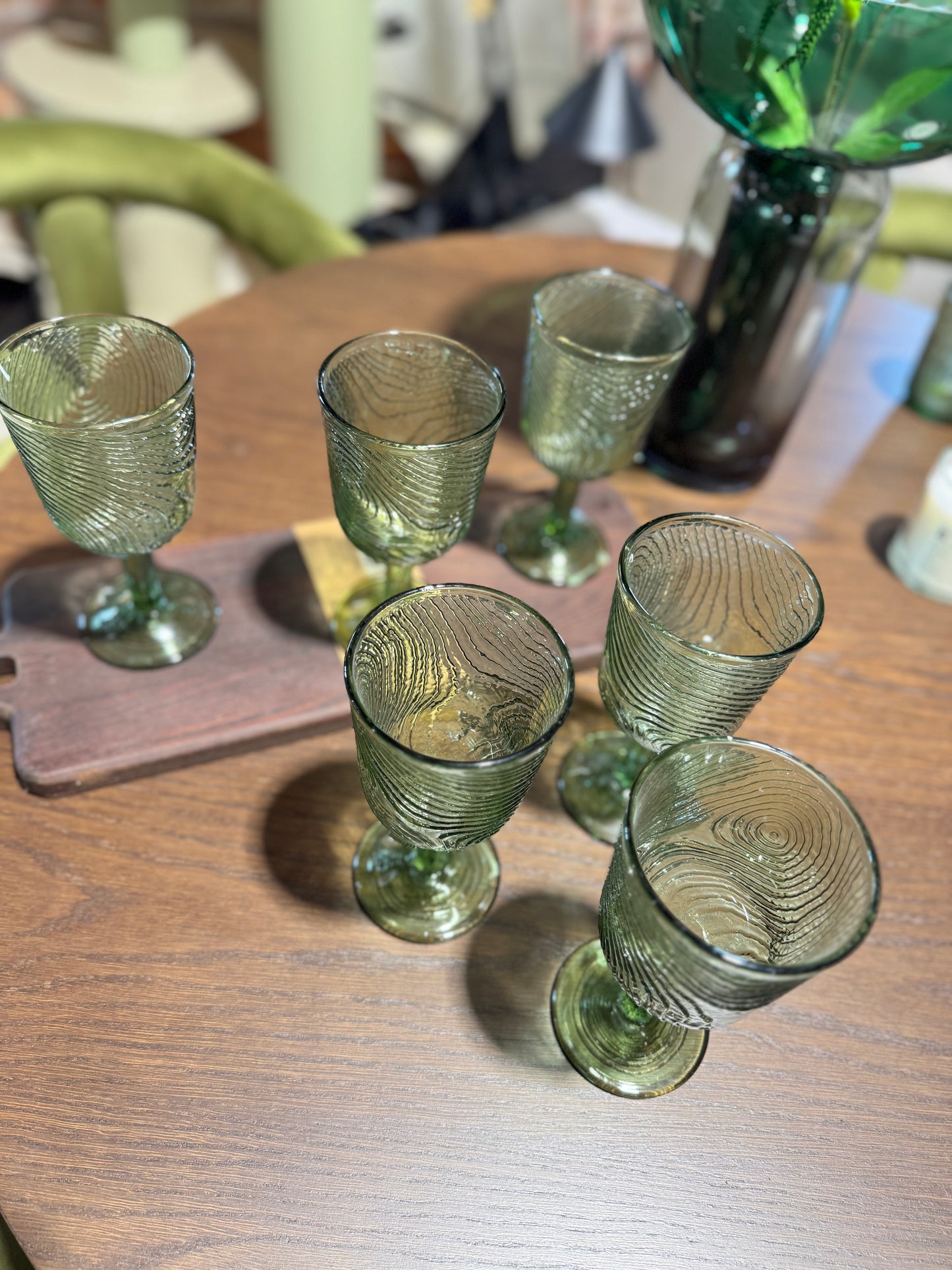 Kieliszki Ambre zielone
