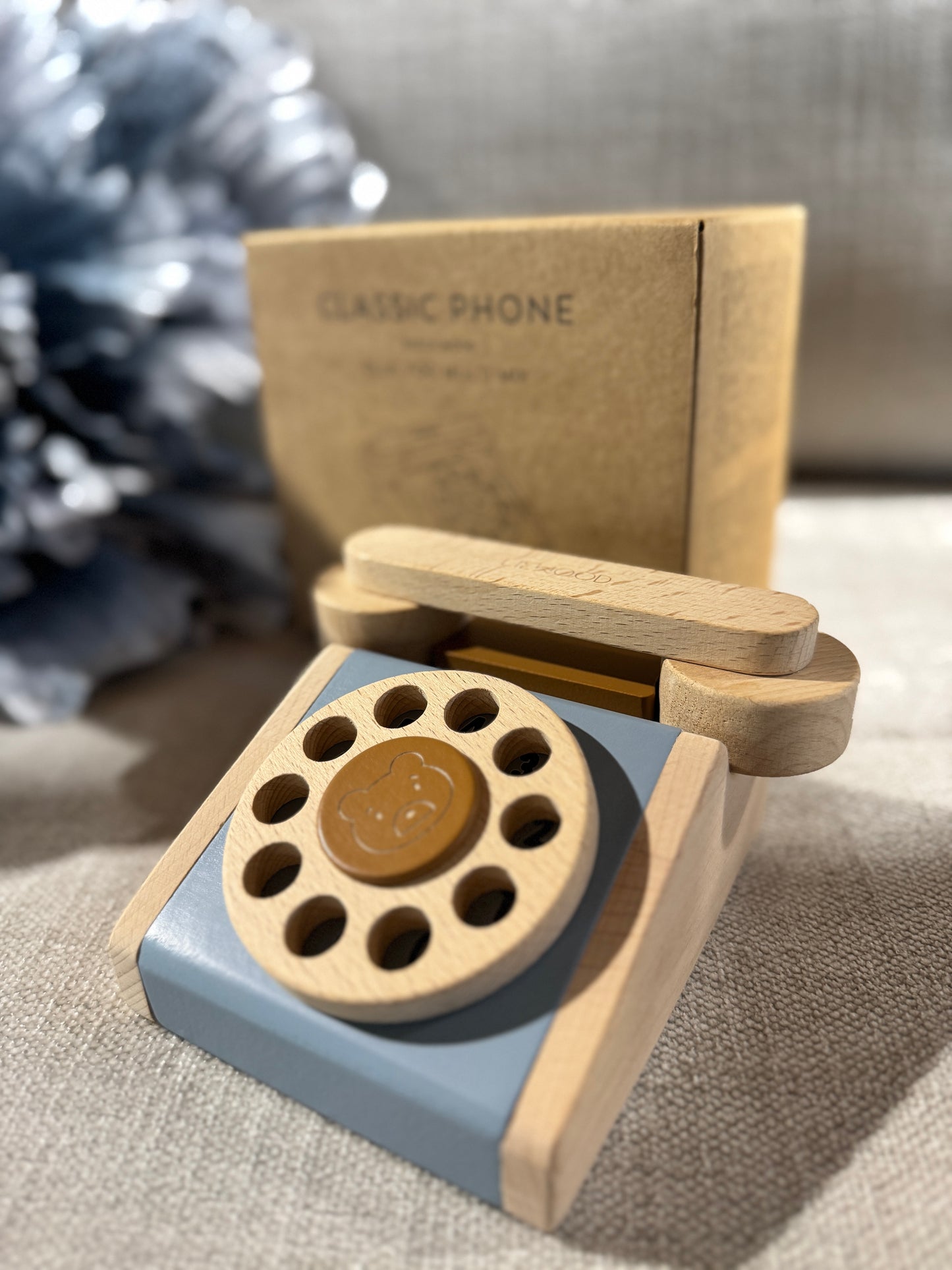 Drewniany telefon Blue Liewood