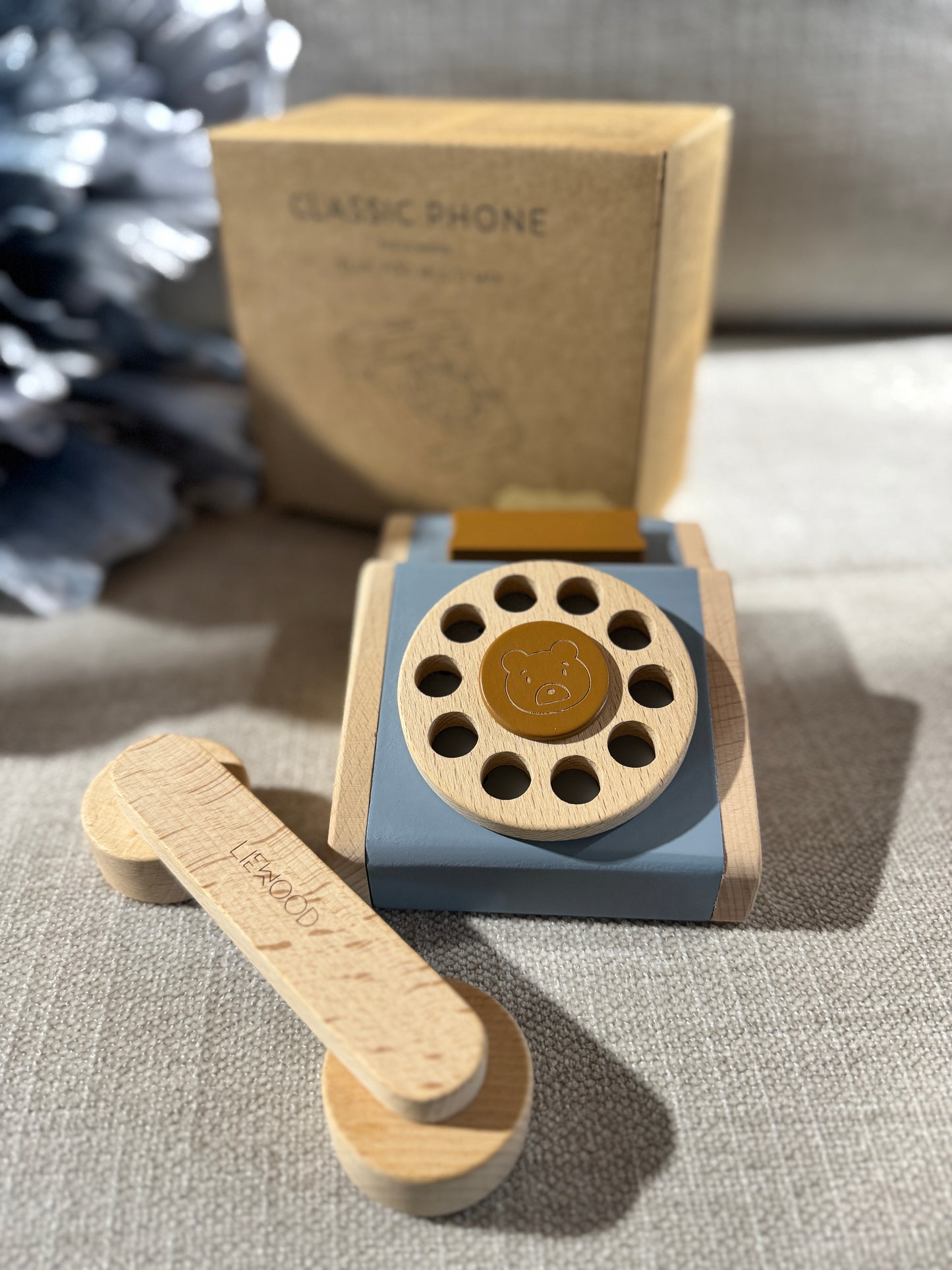 Drewniany telefon Blue Liewood