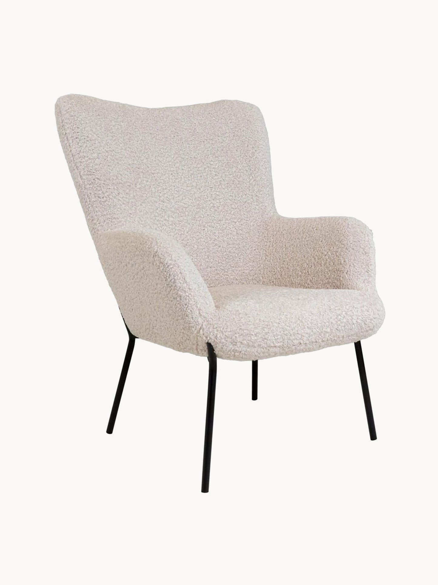 Fotel boucle biały