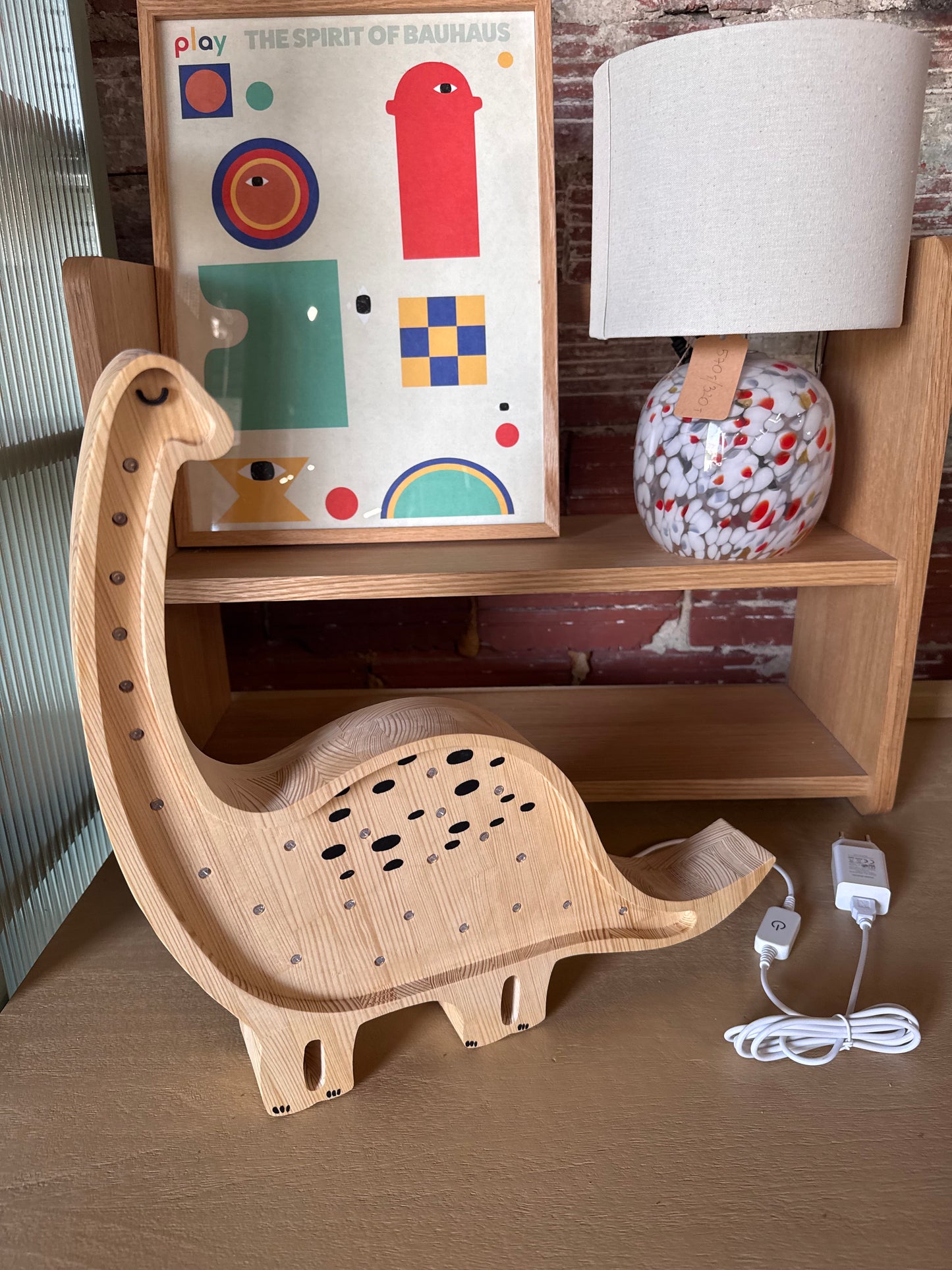 Dzieci lampa ścienna i stołowa Dino Diplodocus