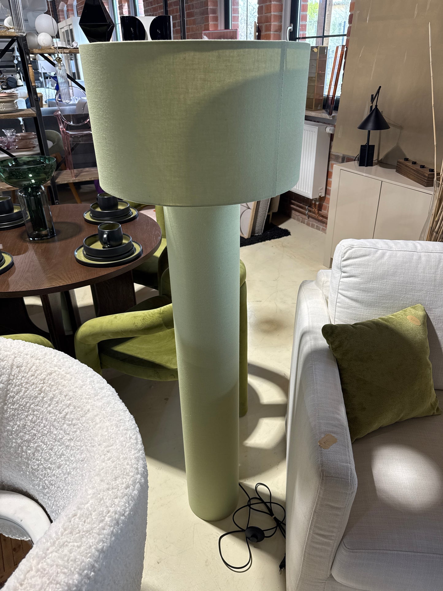 Lampa podłogowa z lnu Ron