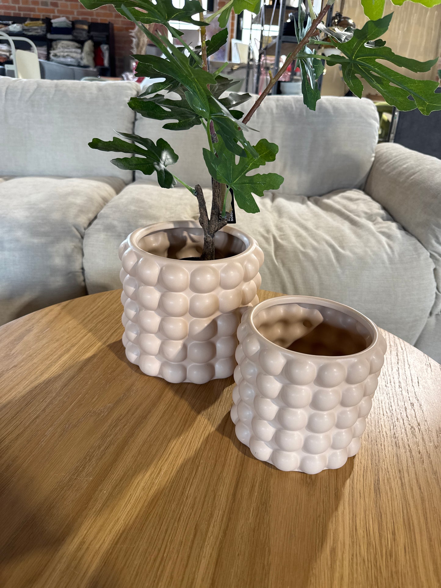Osłonka na doniczkę z kamionki Bob, W 18 cm