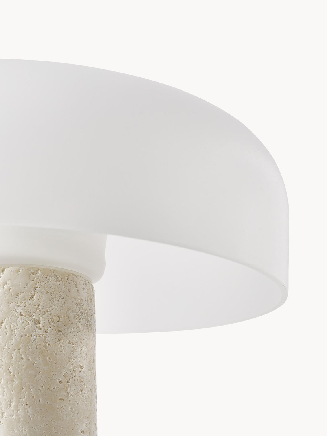 Lampa stołowa z trawertynową podstawą Carla